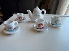 Disney The Little Mermaid Ceramic Tea Set Ariel Flounder Sebastian Cups Teapot