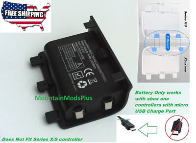 DINOSTRIKE Rechargeable Xbox Controller Battery Pack with 4 Back Covers and a USB C Charging Cable, 2x4800mWh Xbox One Controller Battery Play and Charger kit for Xbox Series X