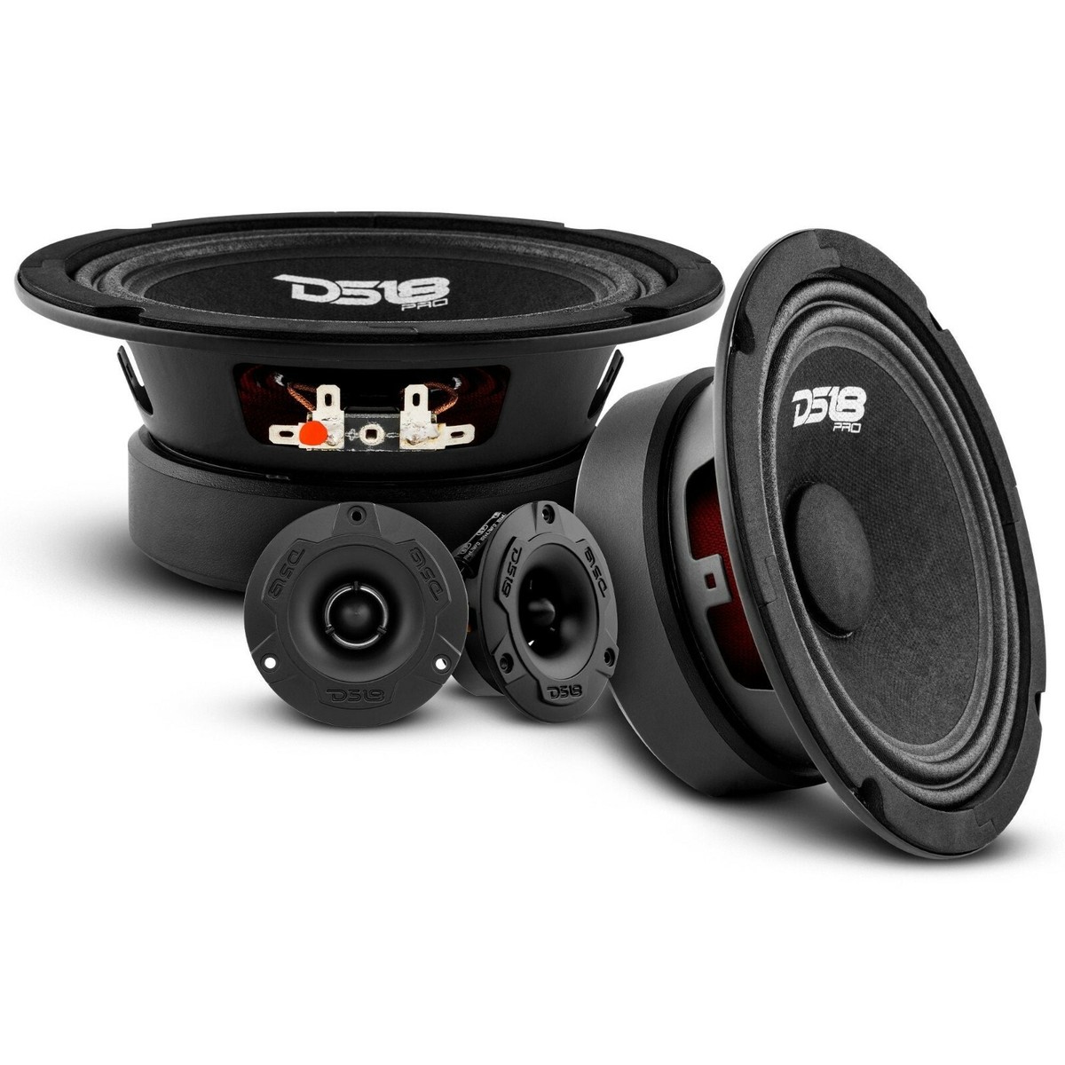 DS18 PRO-GM6.4PK Mid and High Complete Package 480W Max 4 Ohms