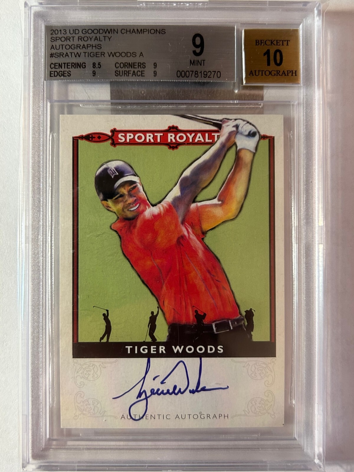 Tiger Woods Autographed Signed 2013 UDA Goodwin Champions Sports