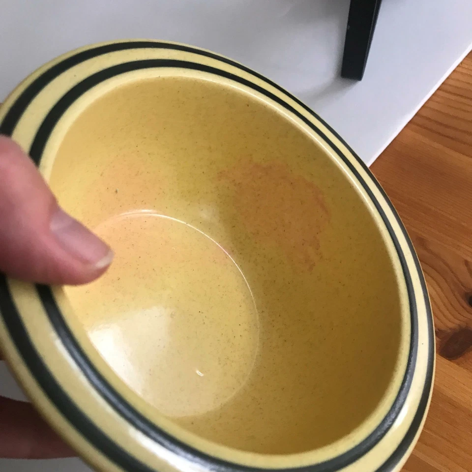 Cuenco de cerámica amarillo de 6" con calentador de tealight estilo retro quemador de velas utilitario Foto 4 de 4