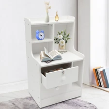 2 Drawers Bedroom Bedside Cabinet Furniture Nightstand Side Table Bedside Table
