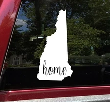 New Hampshire Home State Vinyl Decal - Native Outline - Die Cut Sticker