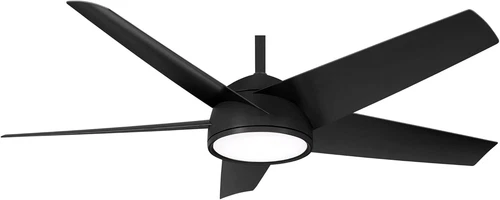 Chic Black 58" Chubby Outdoor Ceiling Fan - F781L-CL for Stylish Spaces - Picture 1 of 9