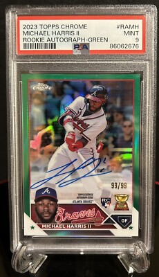 2023 Topps Chrome Green Refractor Michael Harris II RC Rookie AUTO