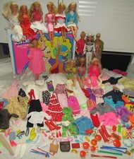 Vintage Barbie Doll Case w/ 13 dolls 1966 outfits clothes  accessories Huge Lot