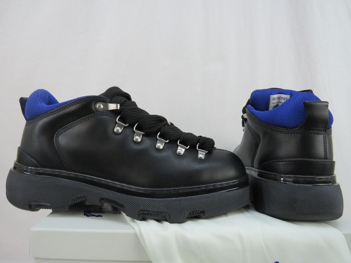 NIB BURBERRY TREK BLACK LEATHER LACE UP HIKING BOOTS 11.5 NIB BURBERRY TREK BLACK LEATHER LACE UP HIKING BOOTS 11.5