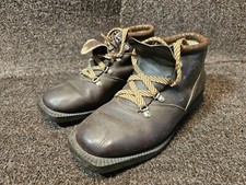 Vintage Norwegian Alfa Nordic Cross Country 75mm Leather Ski Boots Men's EU 40