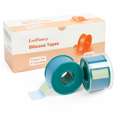 6 Rolls Medical Silicone Tape Waterproof Adhesive Surgical Skin First Aid Tapes