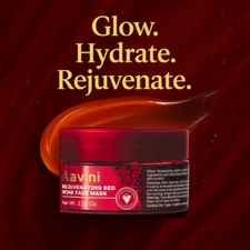 Aavini Red Wine Face Mask 100g – Brightening, Firming & Anti-Aging Treatment
