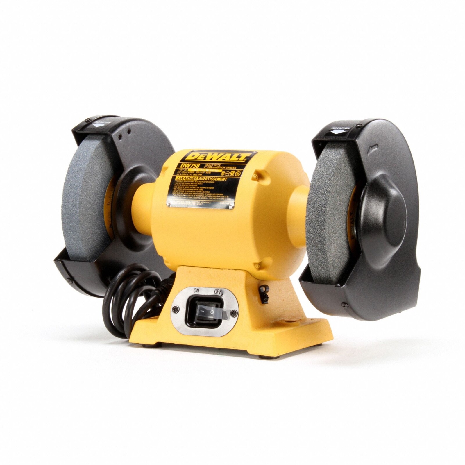 Brand New DeWalt DW758 8 in (205mm) 3/4 HP 3600 RPM Bench Grinder