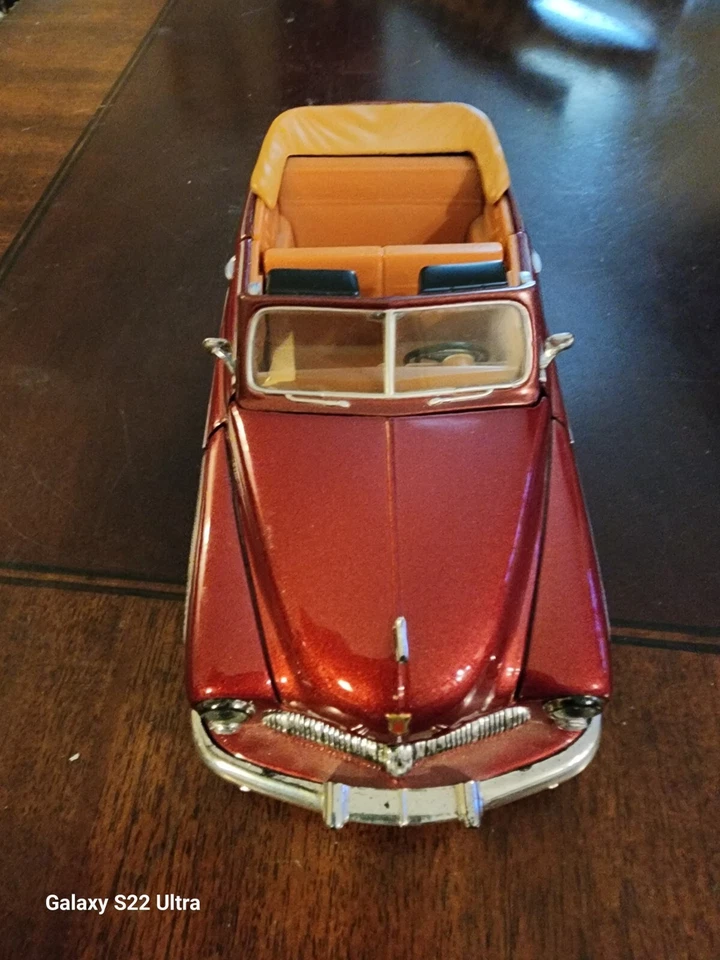 222. Car Model, 1949 Mercury Convertible Red Candy Paint 1/24 Diecast - Image 2 of 4