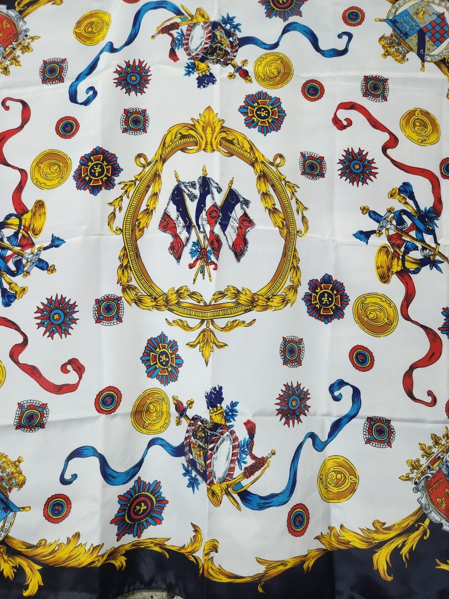 HERMES Paris vintage Rare scarf 100% Silk multi-coloured
