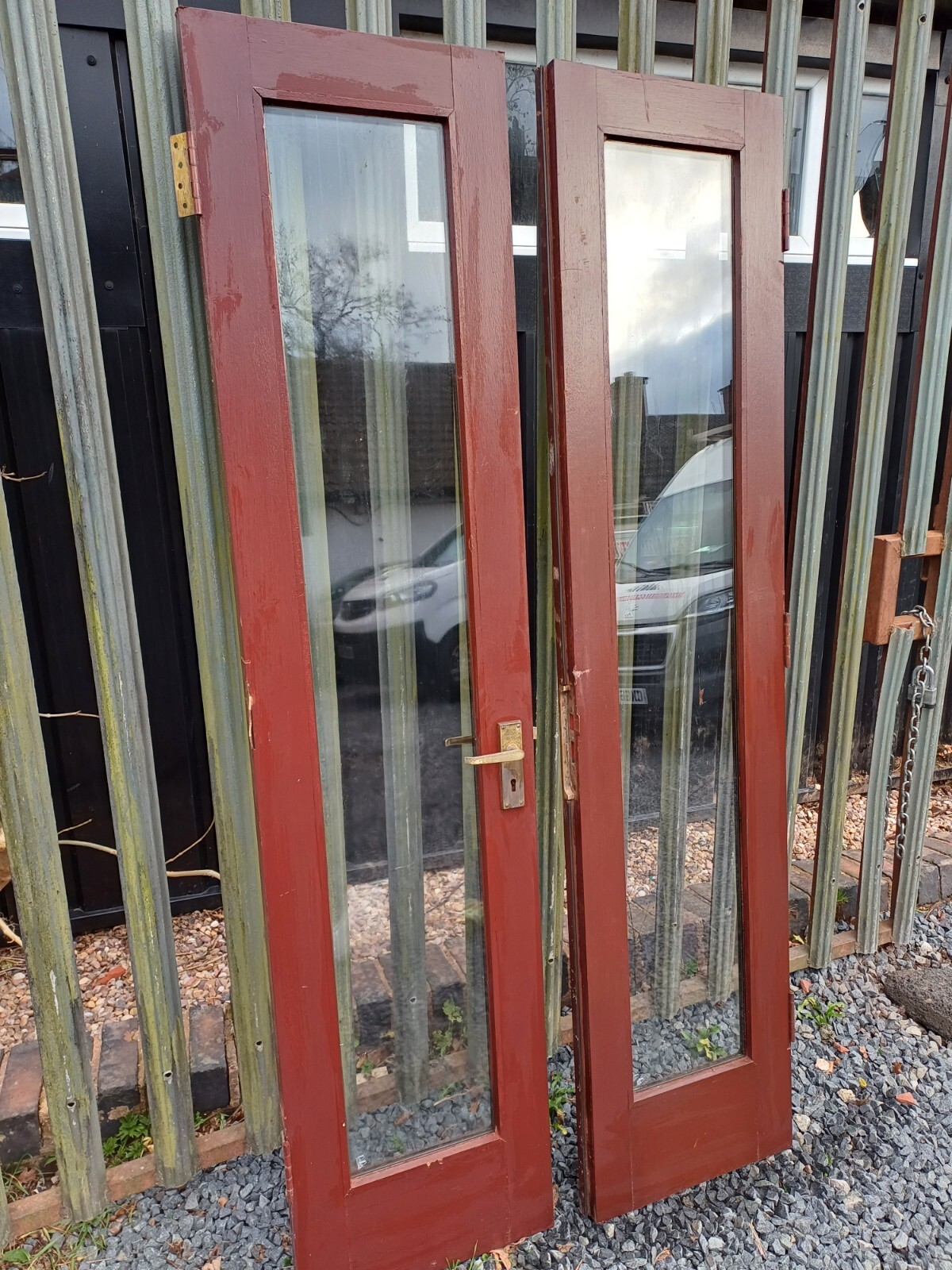 Reclaimed External Timber French Doors 930x1985 Mancave Summerhouse
