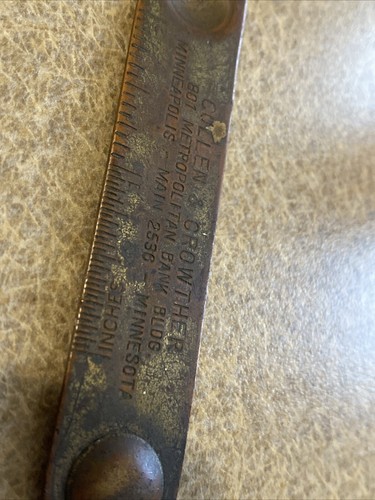 apri lettere e righello vintage in metallo Cullen Crowther Metropolitan Bank Minneapolis - Foto 9 di 9