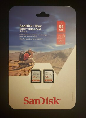 Sandisk Ultra Sdxc Uhs-i Card 2pack 64gb =128 GB. 