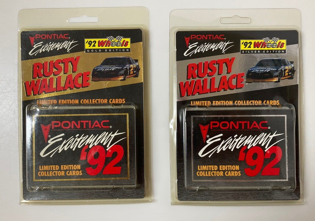 Rusty Wallace Pontiac Excitement 92 Wheels Limited Collector Cards