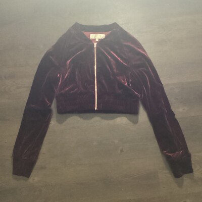 Meshki Womens Red Cropped Jacket Size S Red