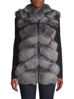 fur vest coat