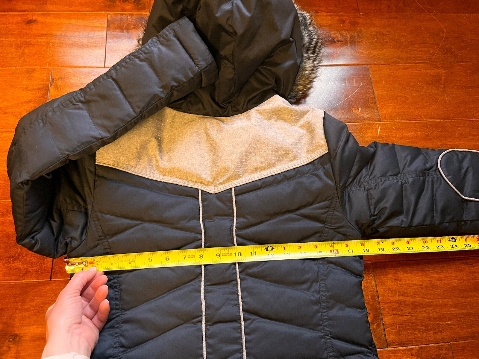 Lole Shine Meteor REVERSIBLE Black/Gray PrimaLoft Insulated Hood Winter Jacket S