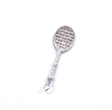 Vintage Silver Charm Tennis Racket 925 Sterling Small 1g 