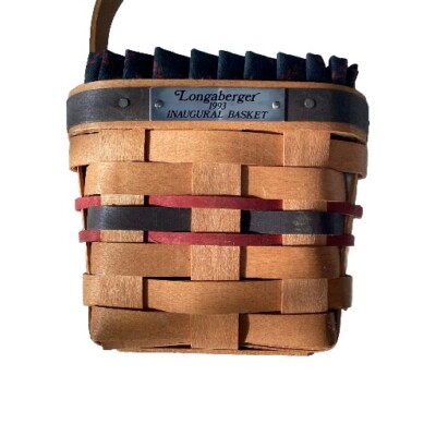 Longaberger 1993 Inaugural Square Basket with Liner and Protector