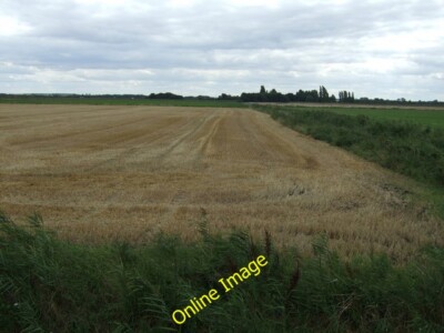 Photo 6x4 Stubble field beside drain Ramsey St Mary's Off Long Drove. c2014