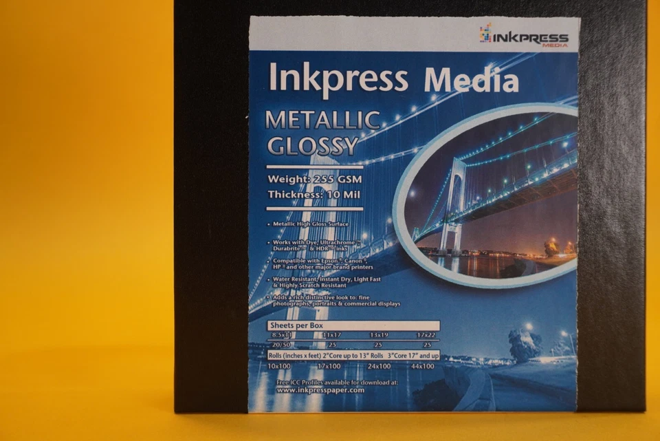 INKPRESS Metallic Glossy Paper 5"x7" 50 sheets 255gsm - Image 3 of 4