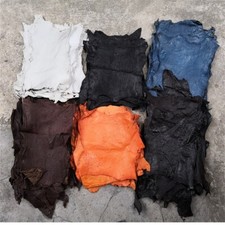 2X Ostrich Neck Leather Skin Hide Leather Multicolor Ostrich DIY Craft Material