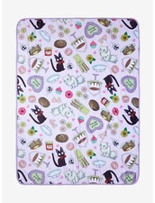 Studio Ghibli Kiki's Delivery Service Jiji Desserts Throw Blanket