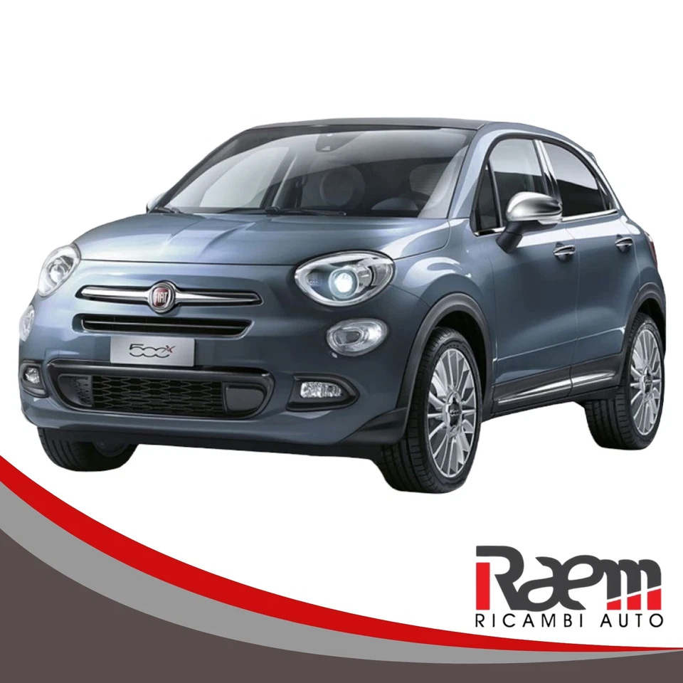 COPPIA Calotte Cromate Lucido Specchio Retrovisore Fiat 500X Destro + Sinistro - Immagine 4 di 4
