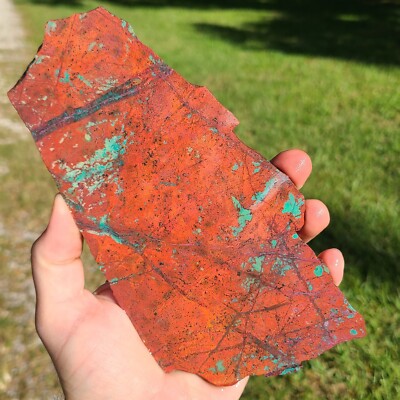 SONORA SUNRISE SONORAN SUNSET CHRYSOCOLLA CUPRITE SLAB MEXICO 335.7 GRAMS