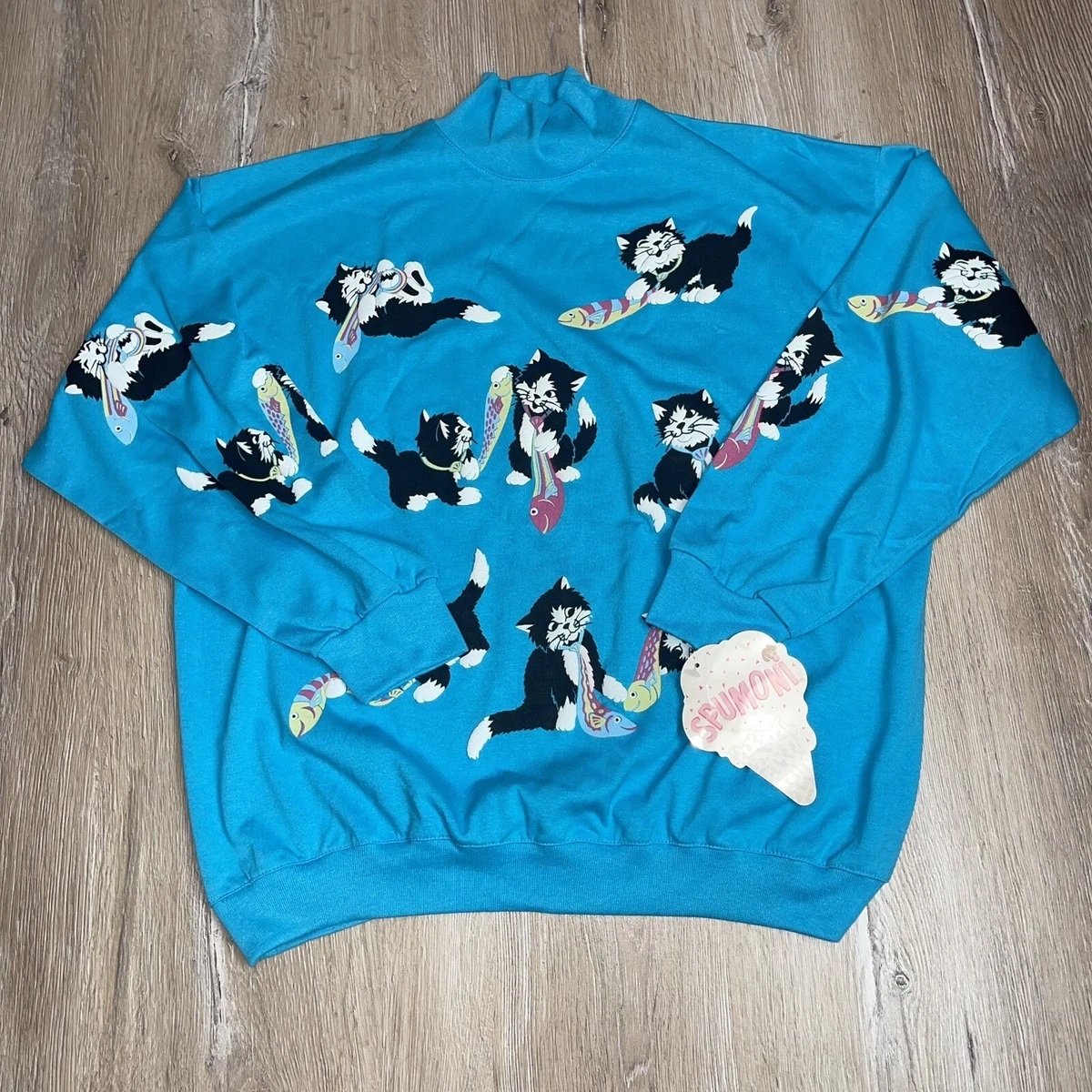 Vintage kitten sweatshirt hot sale