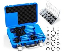 12PCS Versatile Retaining Snap Ring Pliers set,300PCS External Snap Rings
