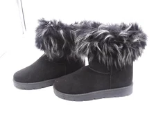 Dirty Laundry Black Shearling Style Boots Size 8 US Long Faux Fur Cuff