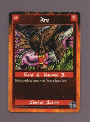 Rage The Werewolf - BITE Karte 1995 Standard (A9557) Englisch Neu