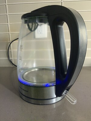 Hamilton Beach k39 electric kettle LIKE NEW MINT Blue LED light Auto  Shutoff