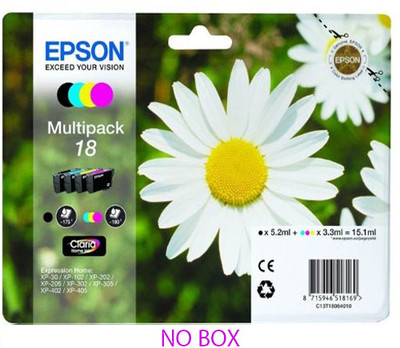 Lot De 12 Cartouches D'Encre Compatibles Epson T1801-T1804 - Neuf - Pour XP-102, XP-302, Etc.
