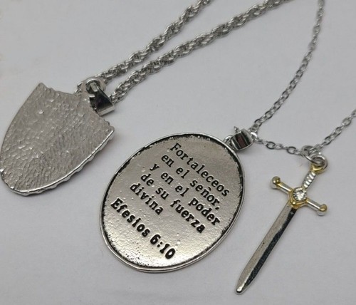 Lotto 3 pz Collana Vergine Madre Maria San Michele Arcangelo Set Cattolico - Foto 7 di 8
