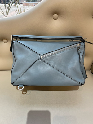 Loewe Puzzle Bag in Dusty Blue Leather(28*18)cm | eBay