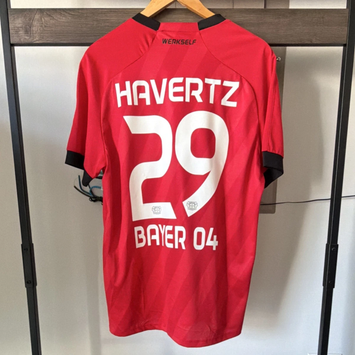 Leverkusen HAVERTZ 29 ユニフォーム Bayer Leverkusen 19/20 Havertz #29 Soccer Jersey Red Black size L