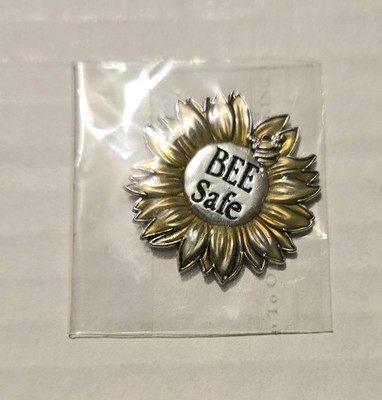 GANZ Small Sunflower Bee Safe Pocket Token Luck Love For Family Or Friends