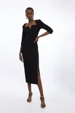 Karen Millen Bodycon Maxi Dress UK6 in Black RRP £219