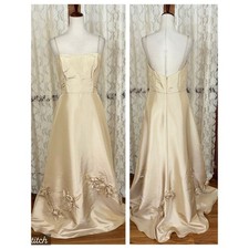 Elegant Vintage Y2K Watters Champagne Wedding/Pageant Gown