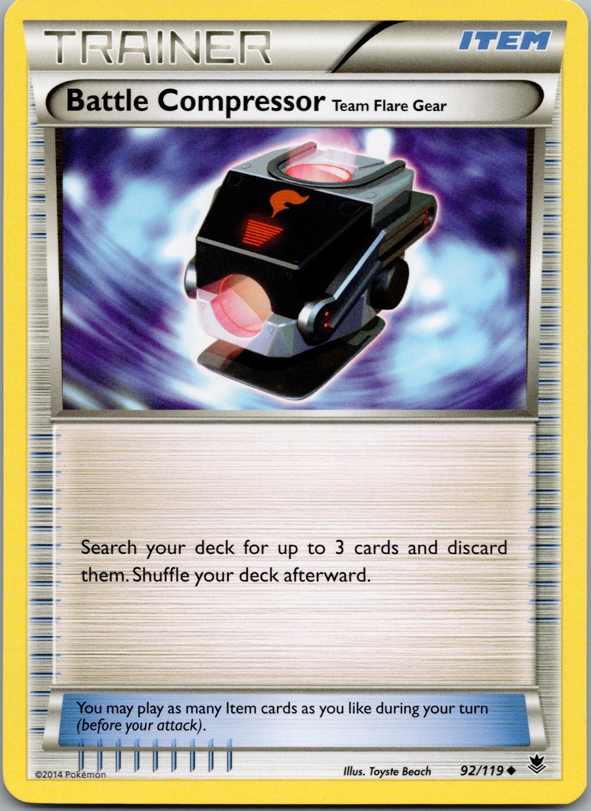 Battle Compressor Uncommon XY - Phantom Forces 92/119 NM