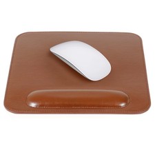 Leather Mouse Pad with Wrist Rest   Ergonomic Support, Non-Slip Base, Smooth ...