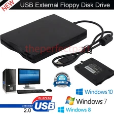 3.5' USB 2.0 Data External Floppy Disk Drive 1.44MB For Laptop PC Win 7/8/10 Mac