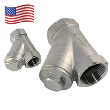 US STOCK 1/2"-2" Stainless Steel Y Strainer Mesh Filter Valve NPT Female SS 316
