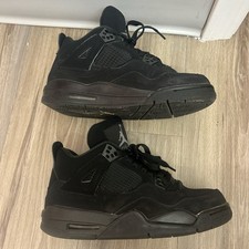 2020 VERSION Air Jordan 4 Black Cats Sneakers Size 6Y