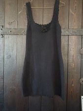 wild fable crochet dress black size medium. Pull Over Above Knee Length G